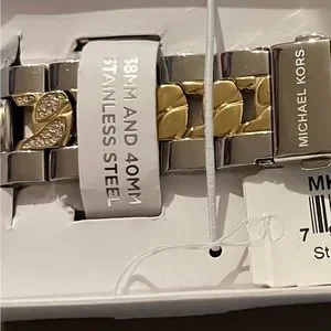 MICHAEL KORS MKS8019 Women\'s Two-Tone Stainless Steel Band for Apple 38mm/41mm Michael Kors | Accessories | Michael Kors Mks89 Womens  main image 4